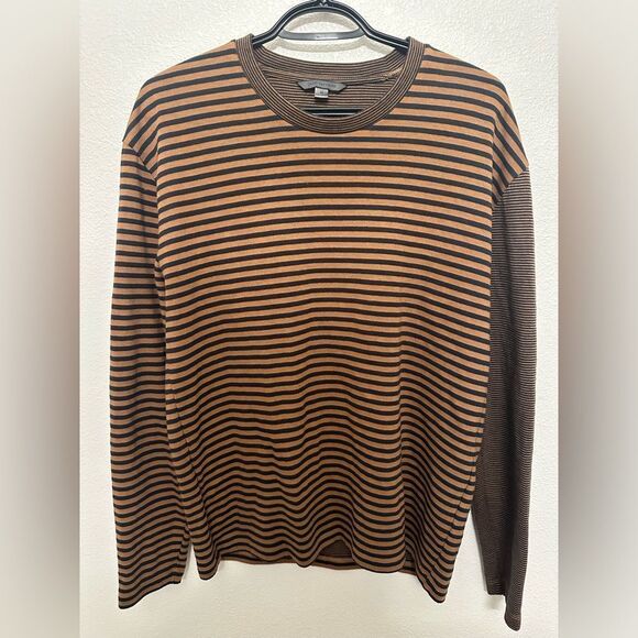 John Varvatos Striped Brown Men's Shirt - Picture 1 of 8